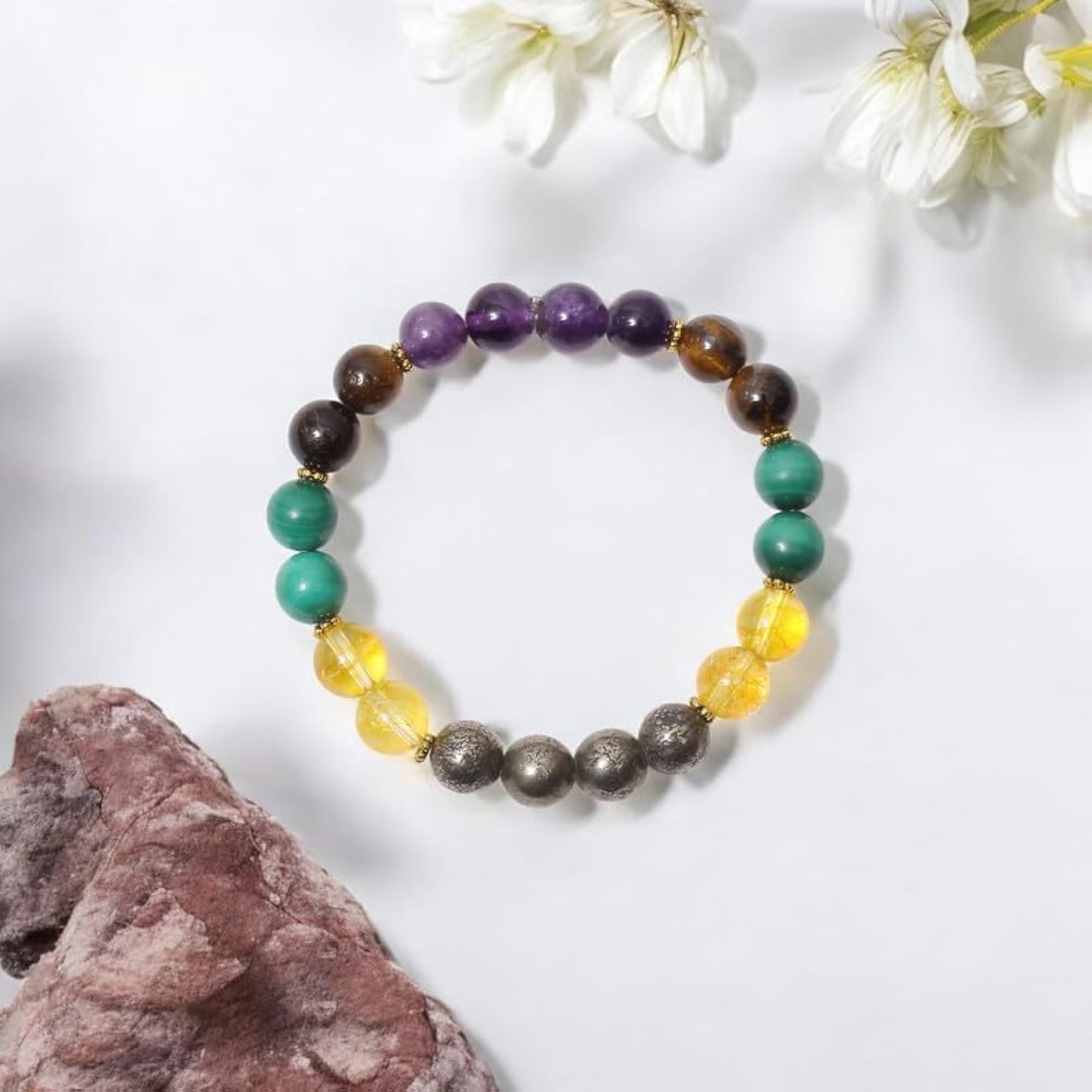 Money & Wealth Healing Stretchable Bracelet, Unisex